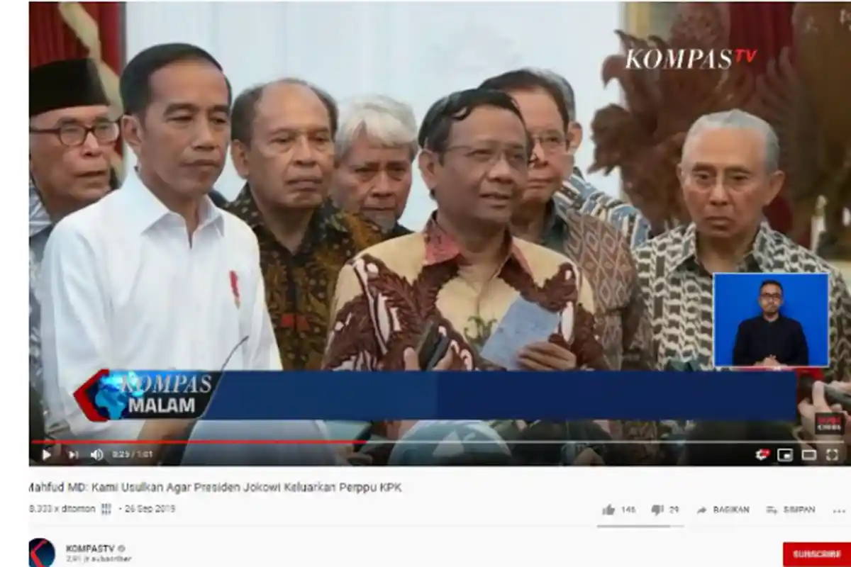 Mahfud MD Sarankan Jokowi Keluarkan Perppu KPK, Fahri Hamzah: Saya Usul Presiden Ikut Korea Selatan