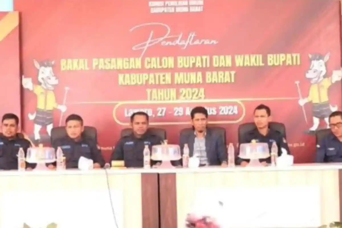 Pilkada Muna Barat Lawan Kotak Kosong? Darwin-Ali Basa Satu-satunya Paslon Daftar, KPU Tunggu Juknis