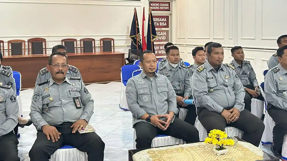 Lapas Kelas IIA Labuhan Ruku Ikuti Arahan Menteri Imigrasi dan Pemasyarakatan Secara Virtual