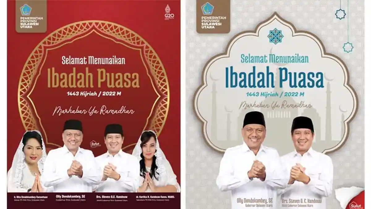 Olly Dondokambey-Steven Kandouw Ucapkan Selamat Menunaikan Ibadah Puasa 1443 H