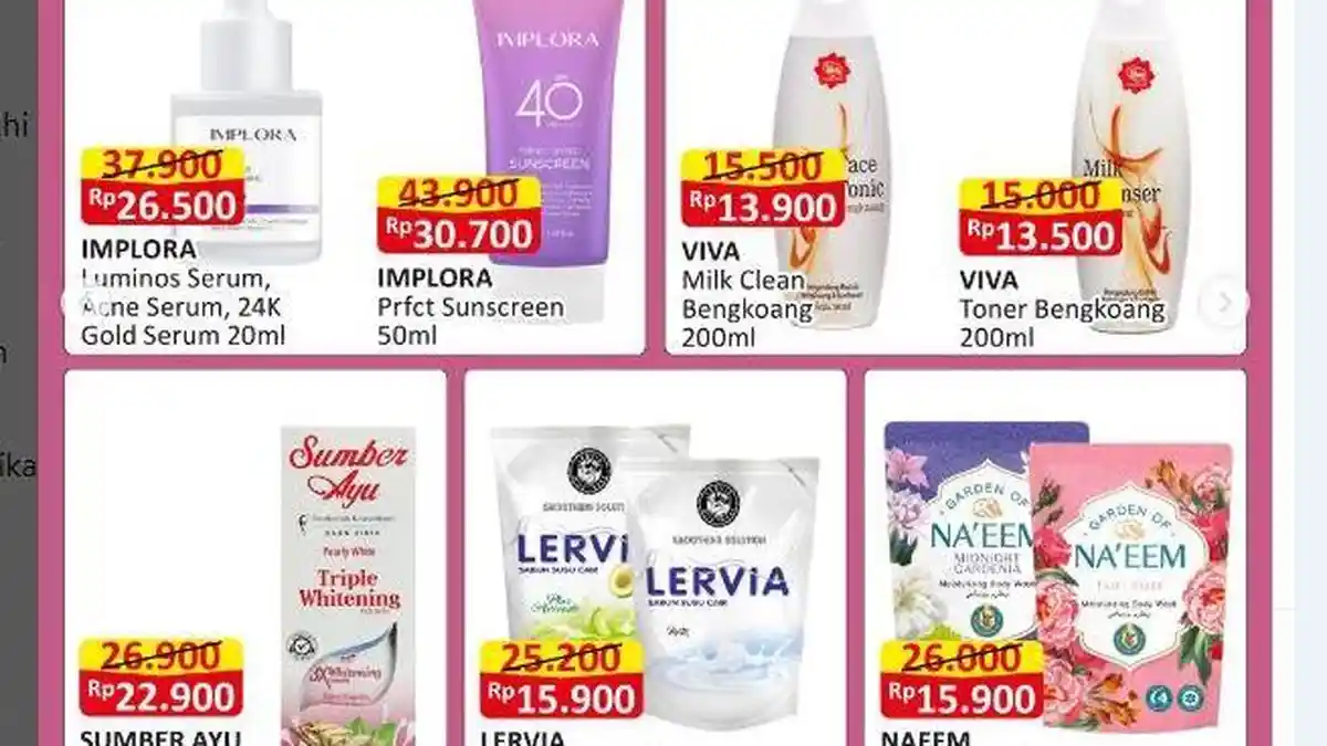 Promo JSM Alfamart 22-24 September 2023: Kebutuhan Mandi Lengkap Murah, Implora Sunscreen Rp30.700