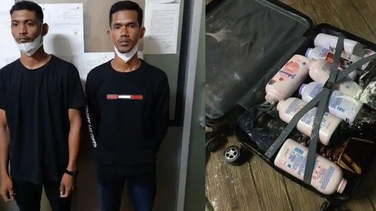 Coba Selundupkan Sabu Dalam Bedak, Dua Pemuda Asal Aceh Ditangkap