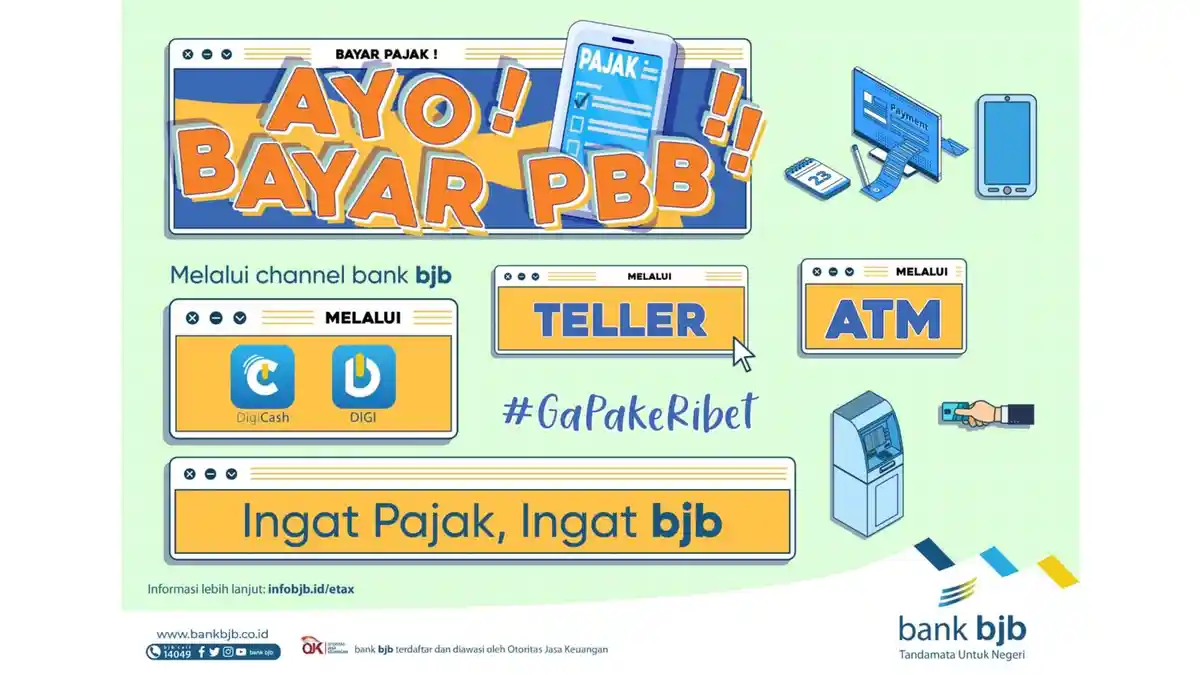Bayar PBB Lewat bank BJB Semakin Mudah, Tak Perlu Antre Cukup Lewat Handphone