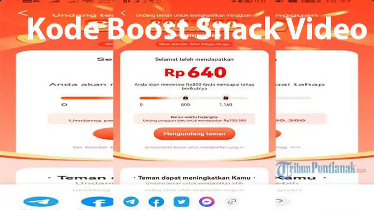 Kode Boost di Snack Video Saling Bantu Teman Hasilkan Uang Lebih Cepat Setiap Hari