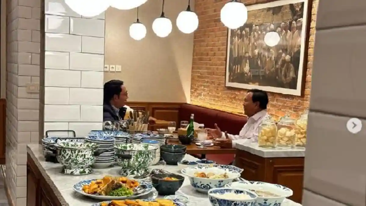 Silaturahmi Cilok Ala Ridwan Kamil, Prabowo Subianto Langsung Lancar Berbahasa Sunda