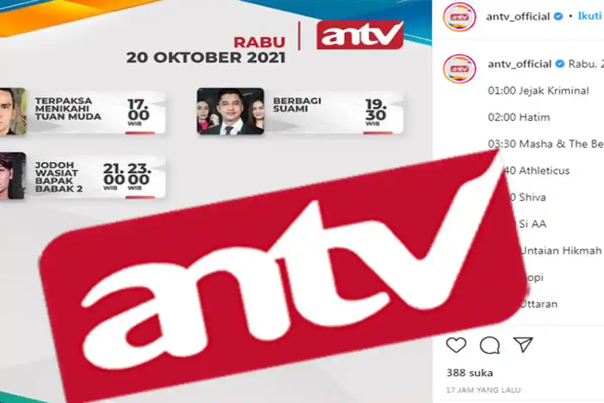 ACARA ANTV Hari Ini Minggu 31 Oktober 2021, Balika Vadhu hingga Sinetron Terpaksa Menikahi Tuan Muda