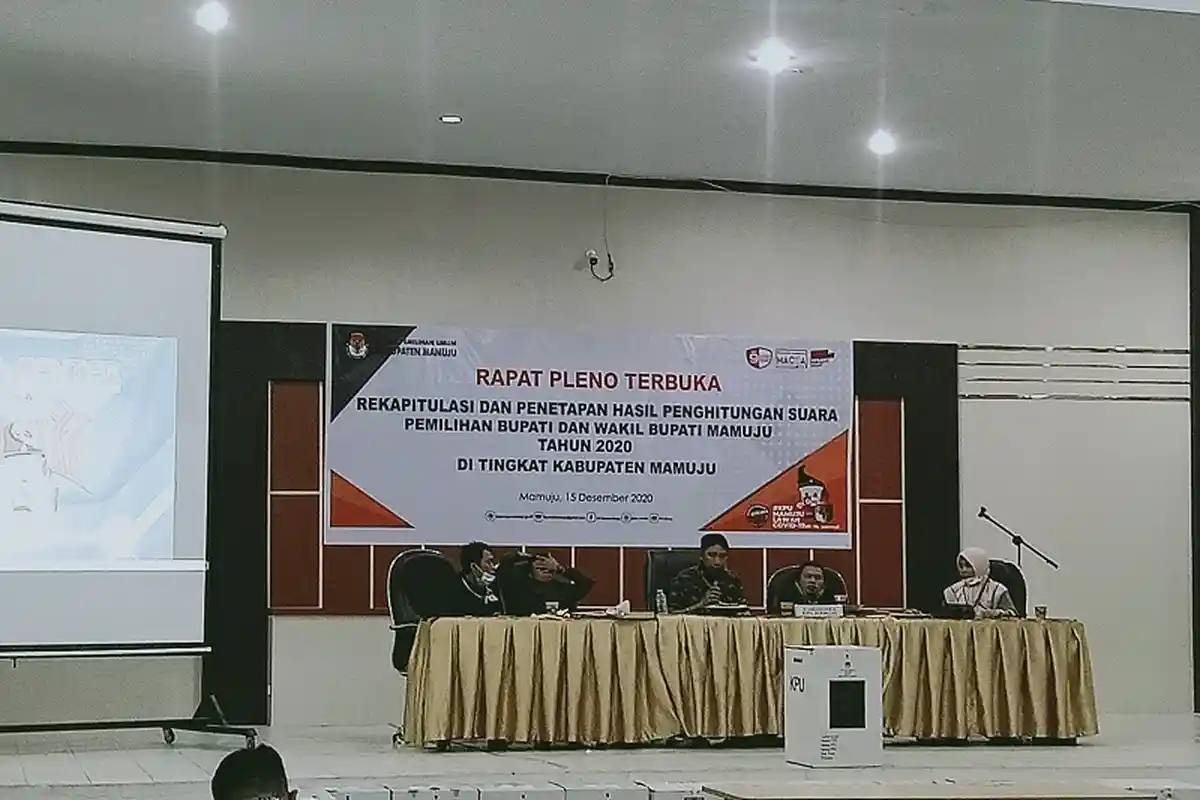 Saksi Paslon Petahana Belum Hadir, Rekap Suara Pilkada Mamuju Kembali Dipending