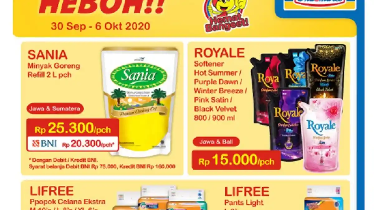 KATALOG Promo Indomaret Periode 1-6 Oktober 2020, Minyak Goreng Turun Harga, Ada Beli 2 Gratis 1