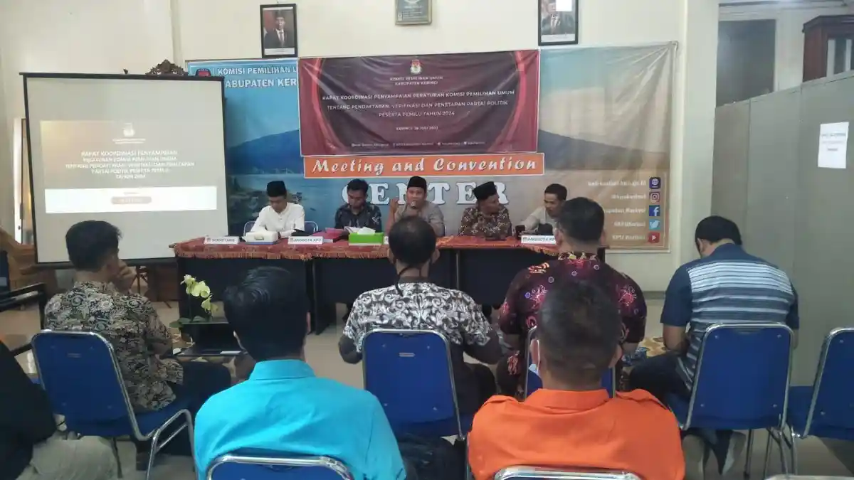KPU Kerinci Gelar Rakor Terkait PKPU Jelang Pemilu 2024