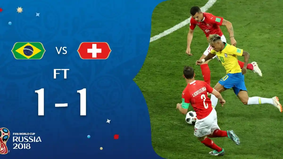 Brasil vs Swiss - Tim Unggulan Tertatih-tatih. Giliran Tim Samba Ditahan Imbang