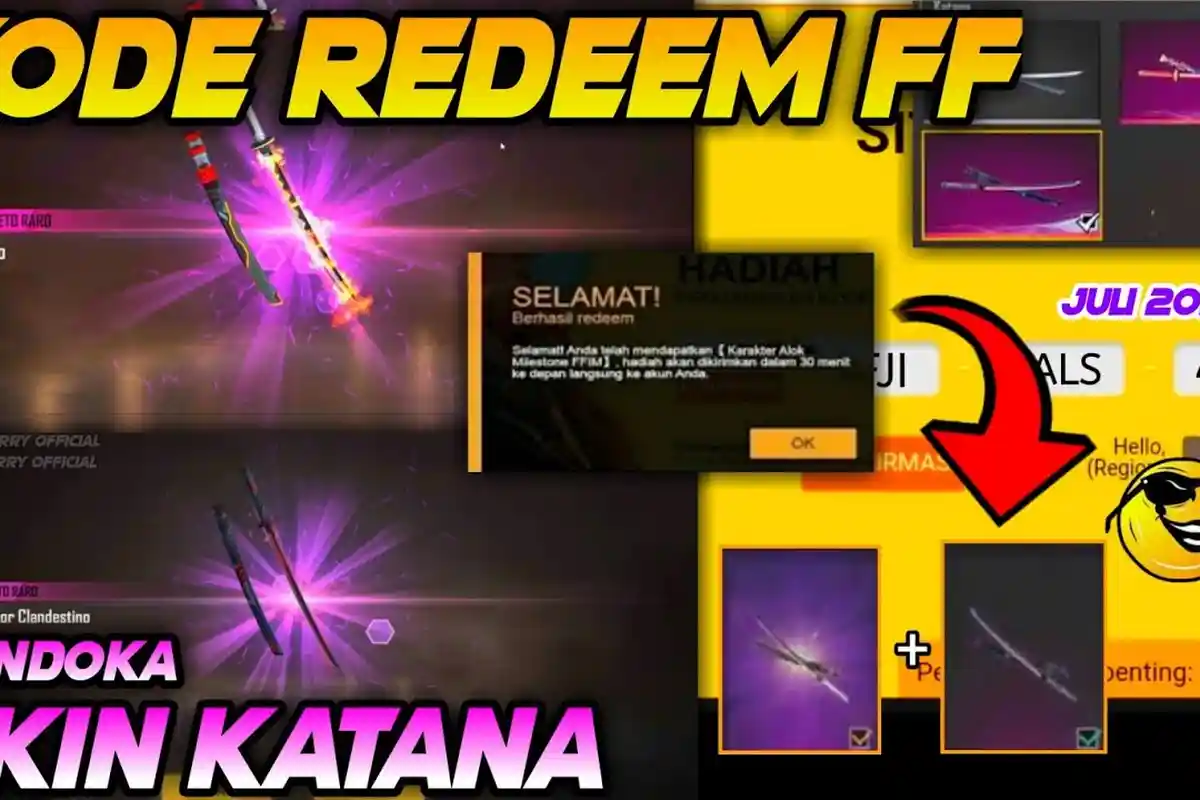 UPDATE: 4 Kode Redeem Free Fire (FF) Terbaru 17 Juli 2020, Dapatkan Skin Katana Kendoka