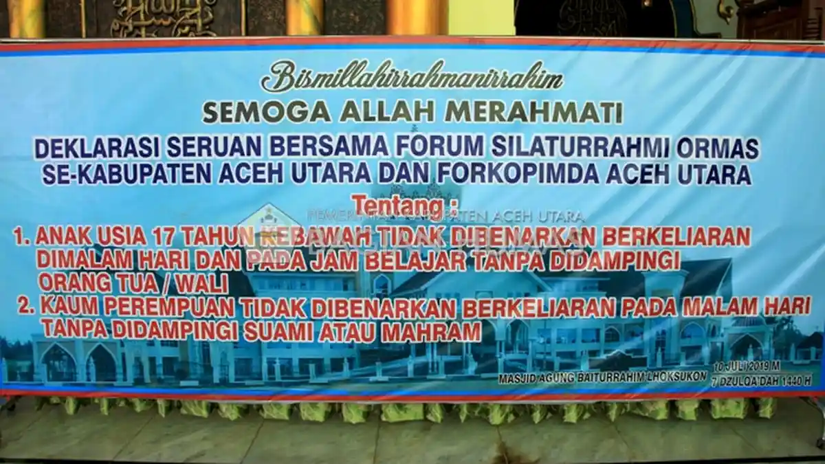 Begini Cara Ormas di Aceh Utara Sosialisasi Larangan Bagi Wanita Tanpa Mahram Berkeliaran Malam Hari