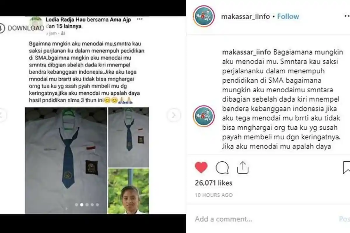 Siswi SMA Ini Disebut Generasi Langka Karena Tak Mau Coret Seragam Sekolah Saat Kelulusan