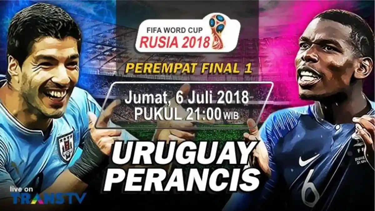 Uruguay Vs Prancis Jadi Pertandingan Pembuka, Ini Jadwal Laga Babak Perempat Final Piala Dunia 2018