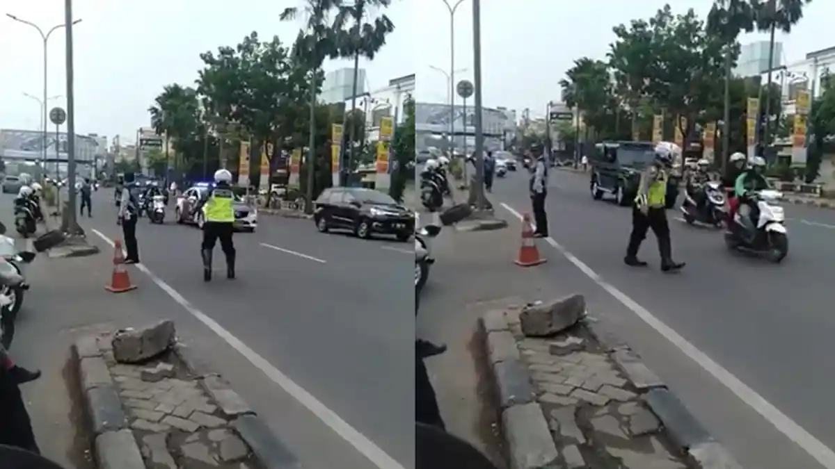 Driver Ojol Nekat Terobos Iring-iringan Presiden Viral di Medsos