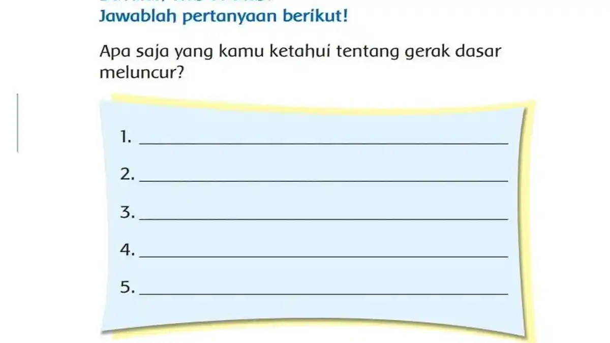 Kunci Jawaban Tema 7 Kelas 3 Halaman 81 Kurikulum 2013: Gerak Dasar Meluncur