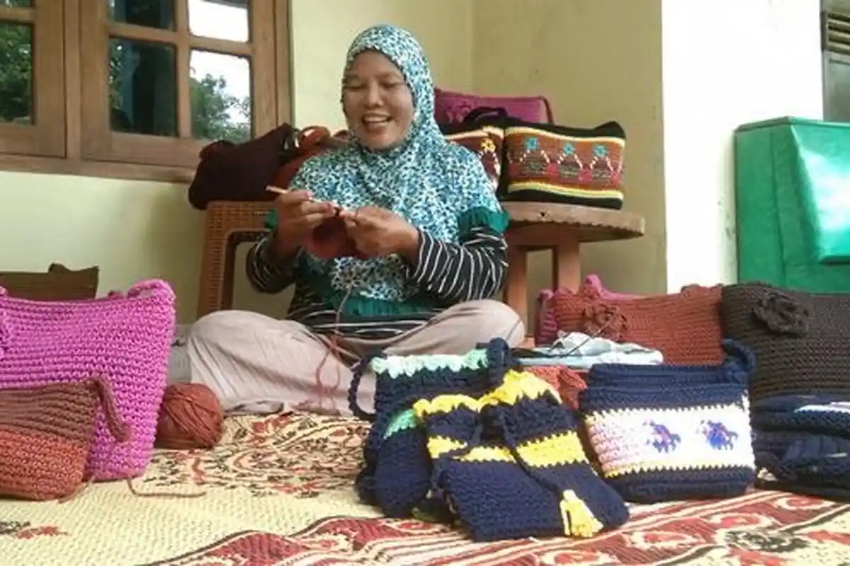 Kisah Kampung Pengkol di Klaten, Sebagian Besar Warganya Bekerja Sebagai Perajin Tas Rajut