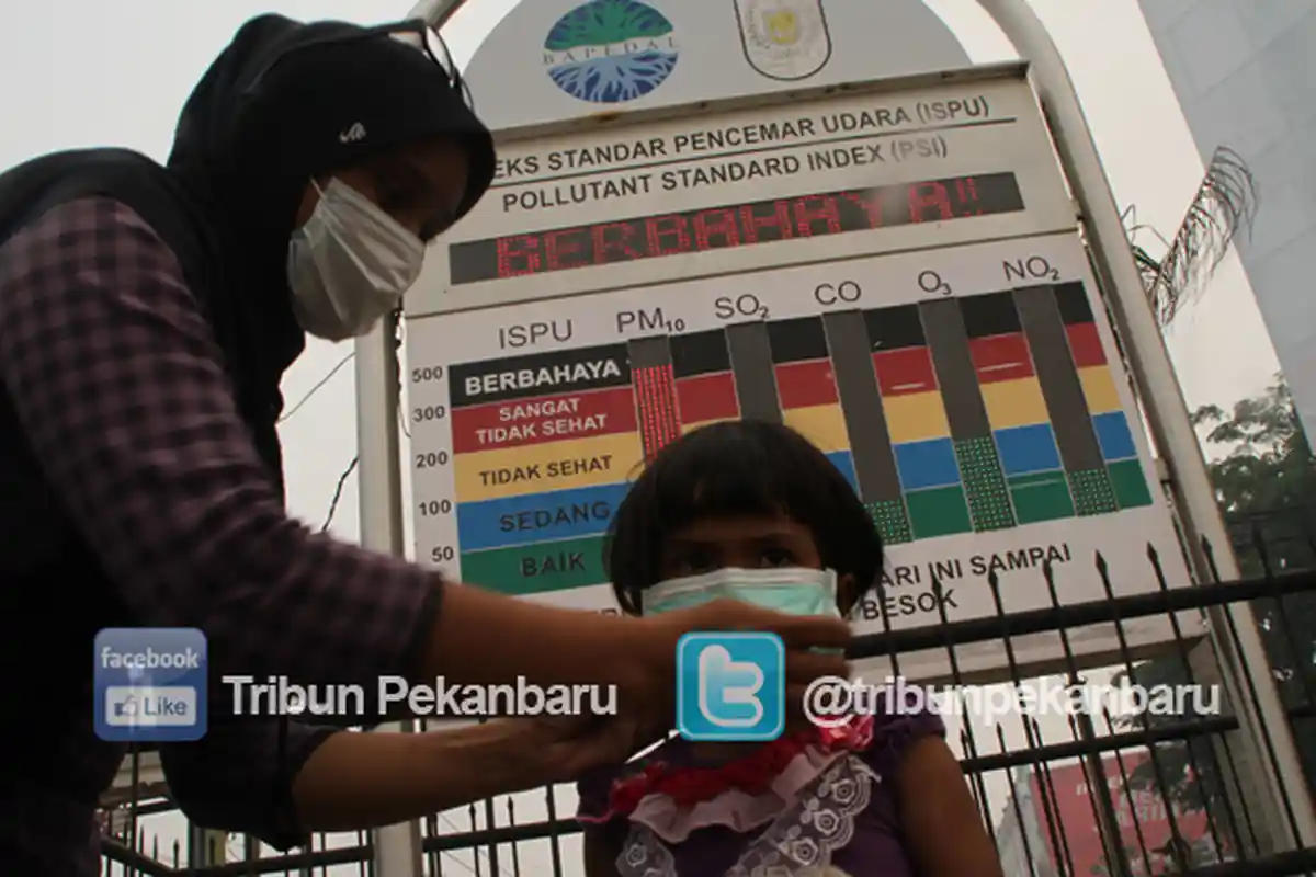 Kualitas Udara di Riau BERBAHAYA, Walikota Firdaus Liburkan Semua Siswa, Diskes Dirikan Posko