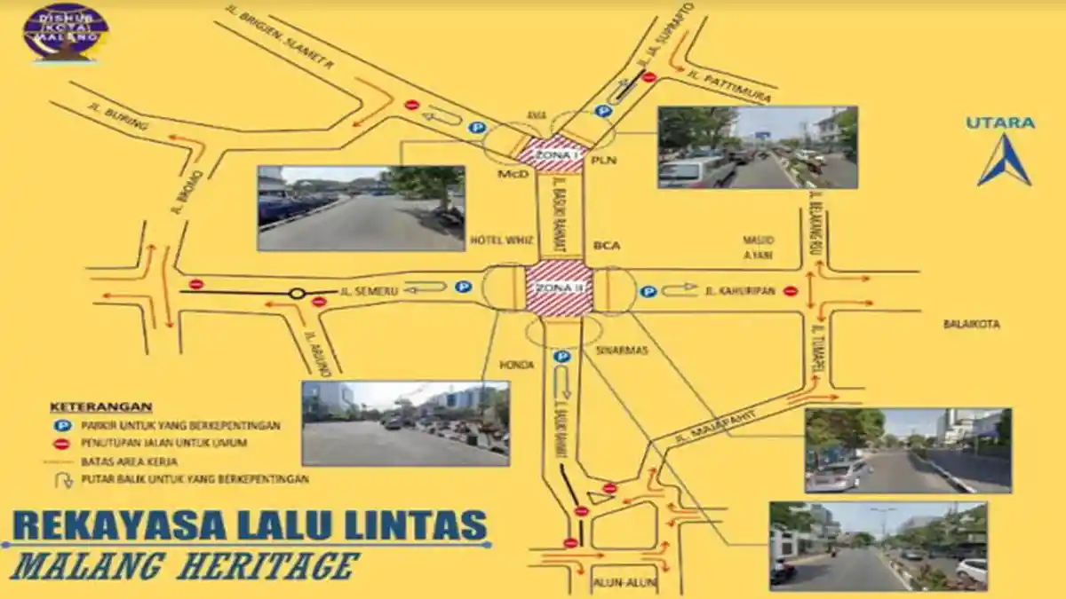 Penutupan Jalan Basuki Rahmat Malang Belum Dilakukan, Banner Sosialisasi telah Dipasang