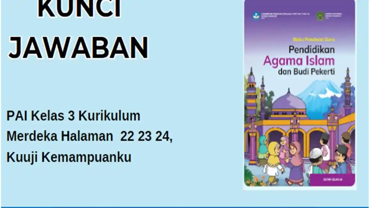 Kunci Jawaban PAI Kelas 3 SD Kurikulum Merdeka Halaman 22 23 24, Kuuji Kemampuanku