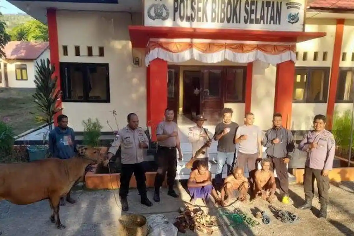 Polisi Bekuk 3 Terduga Pelaku Pencurian Sapi di Timor Tengah Utara NTT