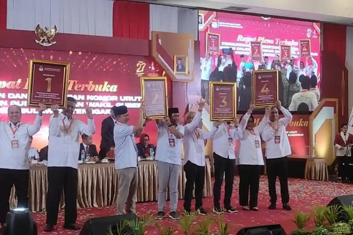 Nomor Urut Paslon Gubernur Sulawesi Tenggara di Pilkada Sultra, Ruksamin 1, ASR 2, Lukman 3, Tina 4