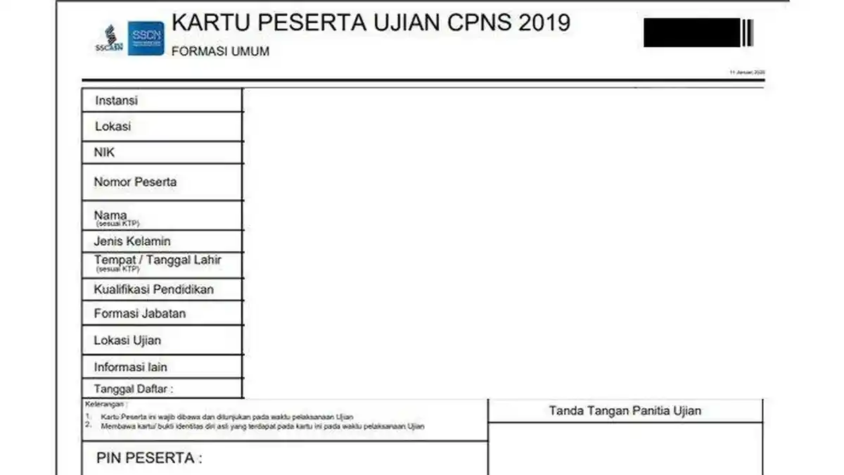 Peserta Wajib Legalisir Kartu Ujian CPNS 2019 Buat Tes SKD? Simak Penjelasan BKN Berikut