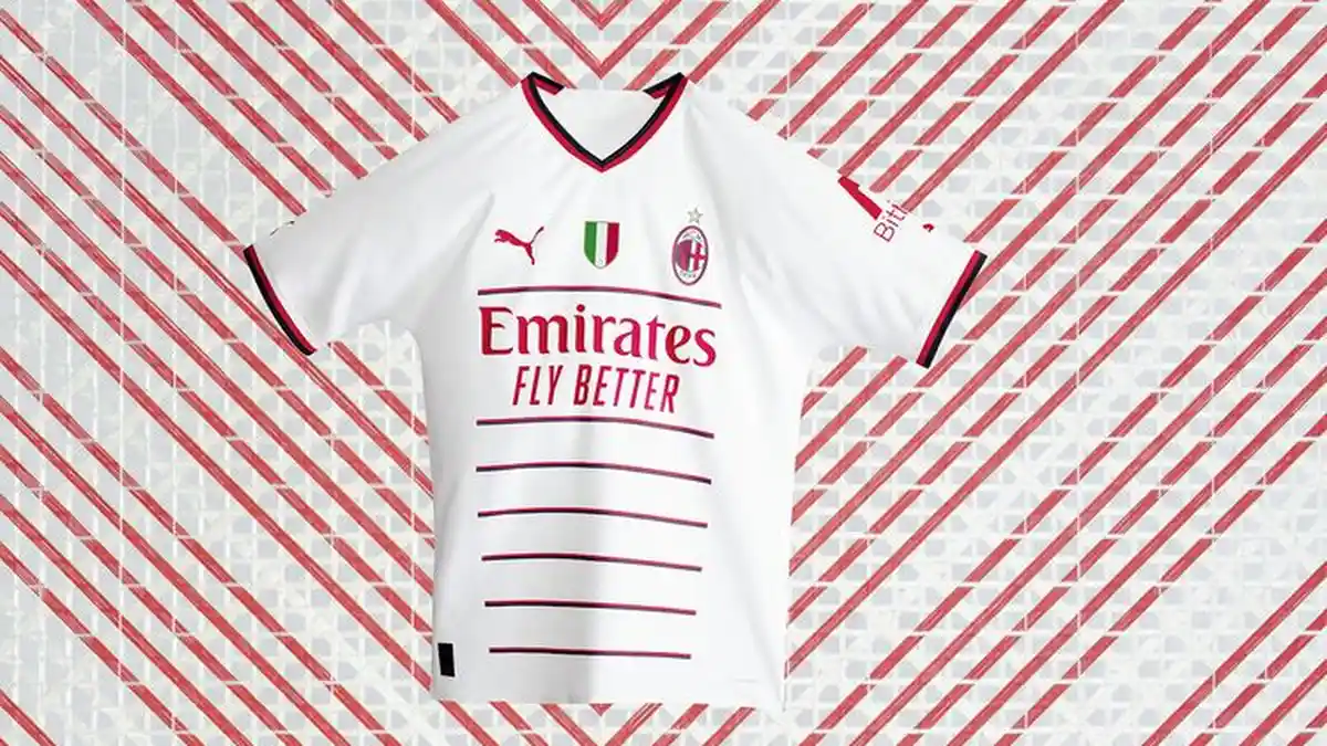 Arti 7 Garis di Jersey Tandang AC Milan, Lurus Sejajar Berwarna Merah