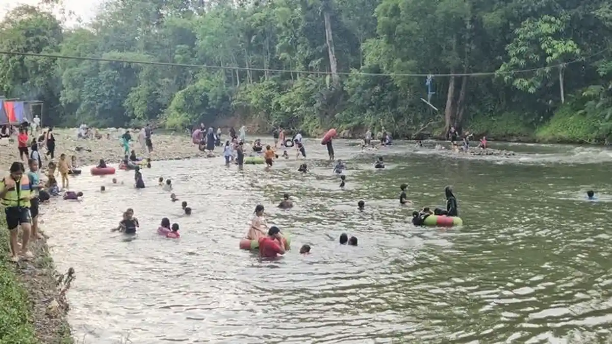 Wisata Meranting Balangan Kembali Ramai Pengunjung, Pilihan Nikmati Libur Lebaran di Alam