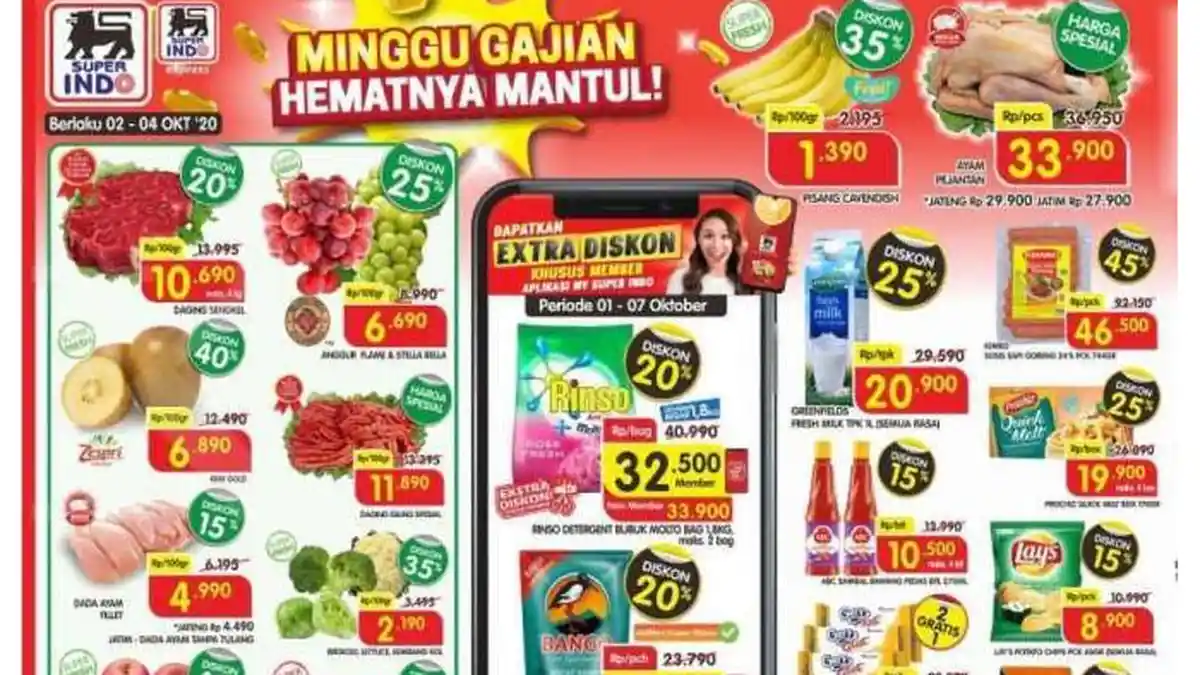 Promo Superindo pada Minggu 4 Oktober 2020, Diskon Harga Produk Daging, Buah, hingga Deterjen