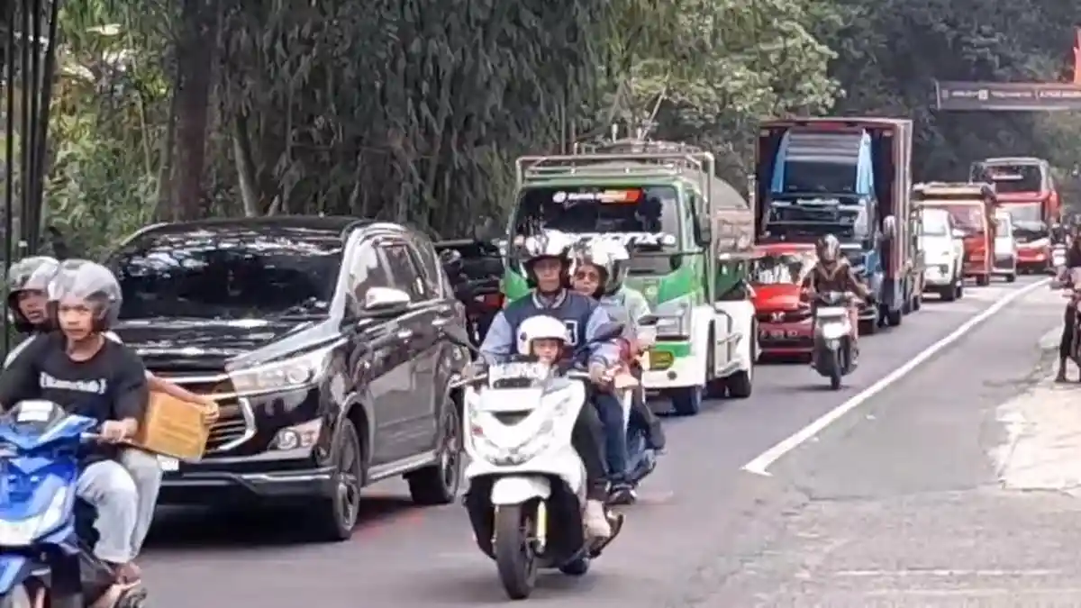 Volume Kendaraan di Jalur Gentong Mulai Padat, Didominasi Kendaraan Pribadi dan Roda Dua