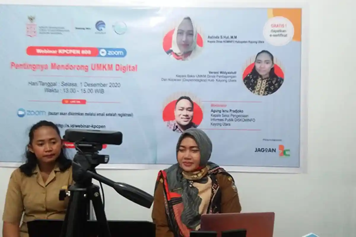 Diskominfo Kayong Utara Gelar Seminar Online Program Pemulihan Ekonomi Nasional Bagi UMKM