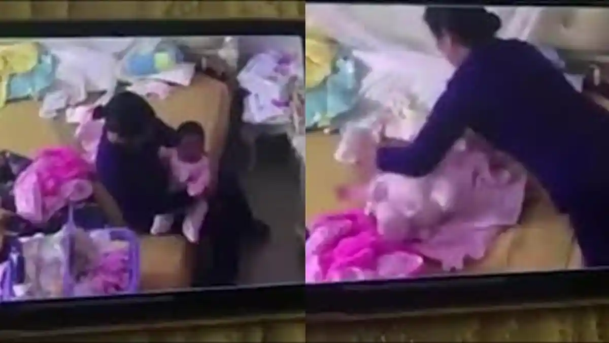 Mengerikan ! Bayi Ini Ditampar,Dipukul Sebanyak 12 Kali di Bagian Perut Oleh Pengasuh,Bikin Geram