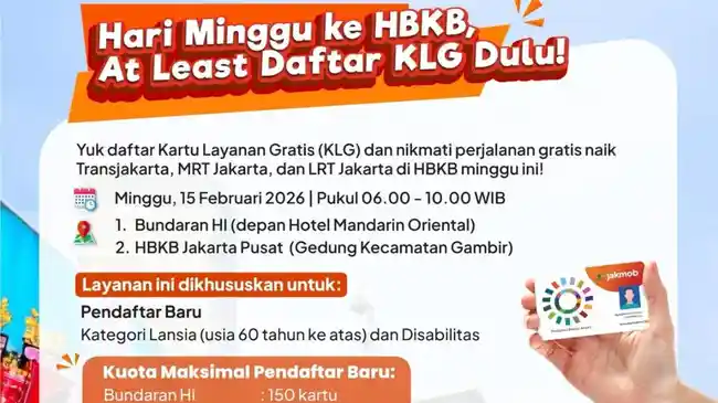 Hari Ini di CFD Jakarta Ada Pendaftaran Kartu Layanan Gratis, Kuota Terbatas dan Cetak di Tempat