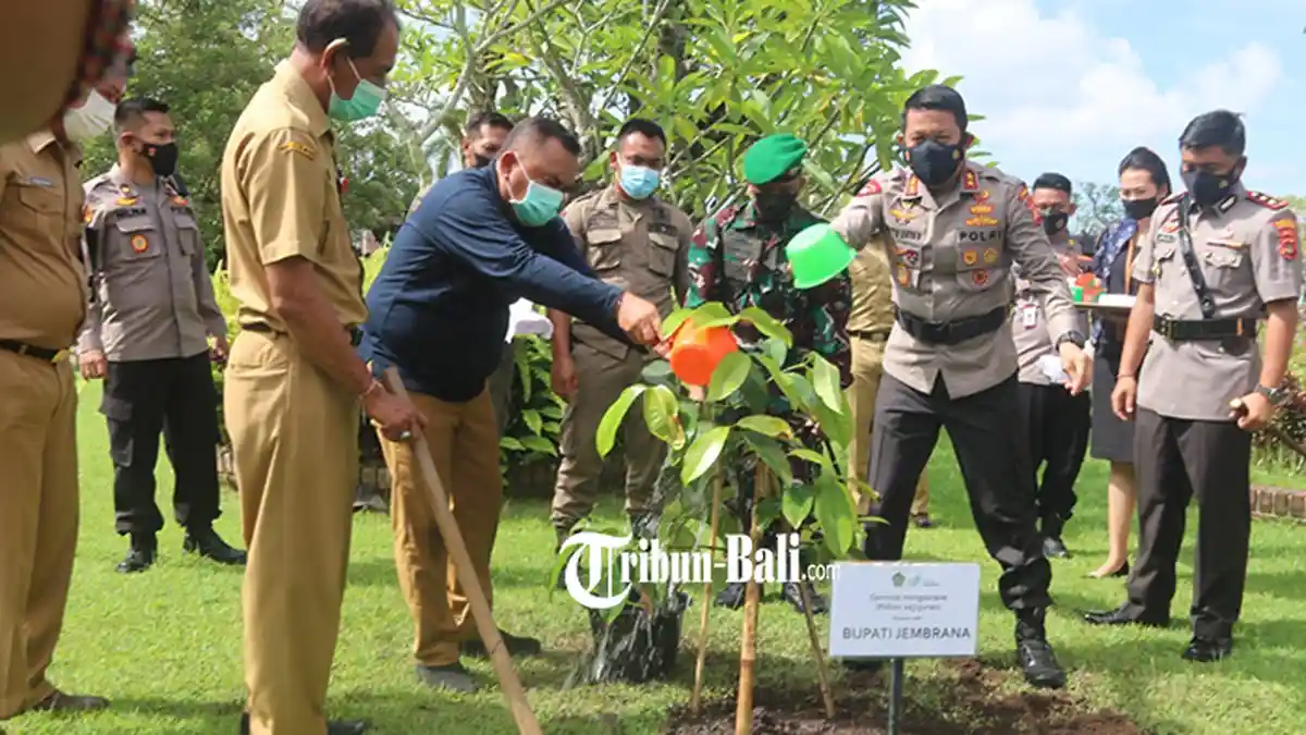 Bupati Jembrana dan Kapolda Bali Tanam Pohon Kejujuran