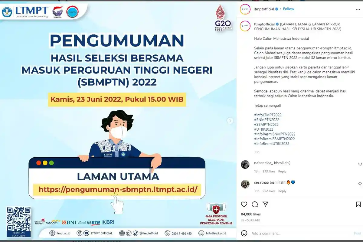 Hari Ini Pengumuman UTBK SBMPTN 2022, Siapkan 3 Hal Ini untuk Cek Hasilnya