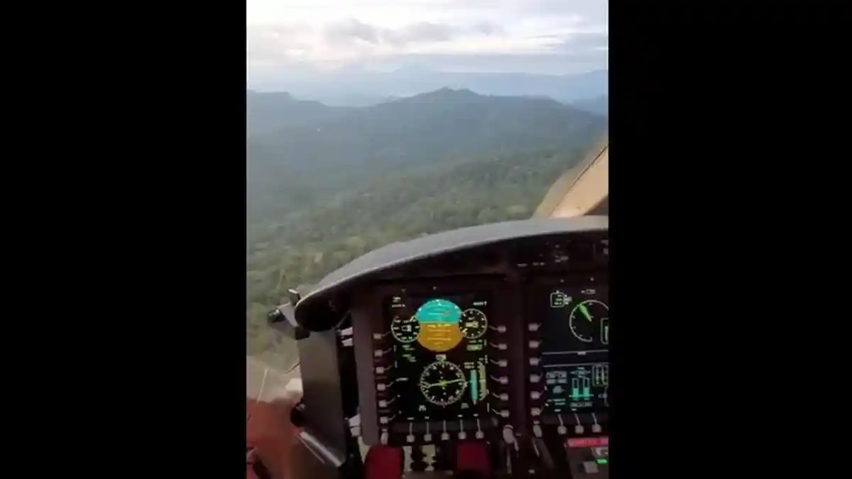 Tim SAR Jatuhkan Logistik Bantuan di Lokasi Kecelakaan Helikopter Kapolda Jambi