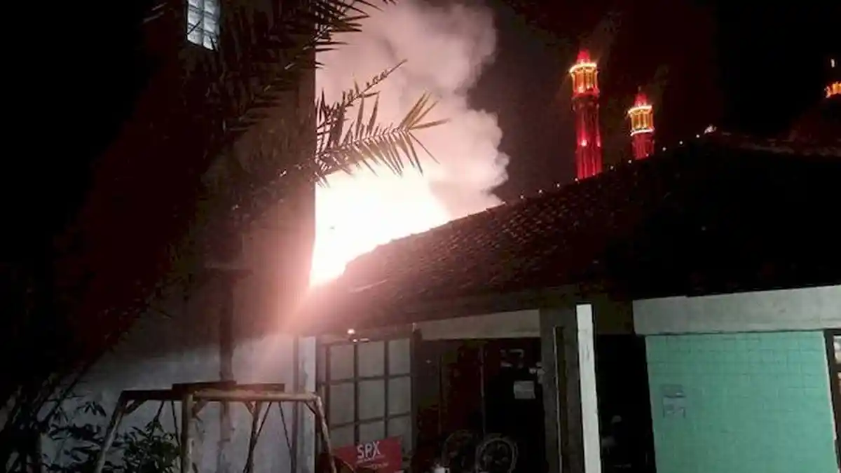 Gudang Kembang Api Desa Lobener Indramayu Terbakar, Diduga karena Korsleting Listrik