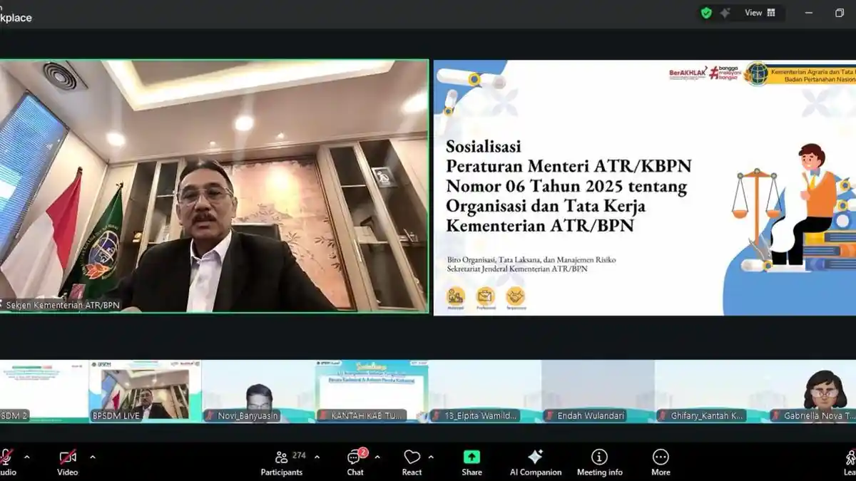 Akselerasi Layanan Pertanahan: 4 Instruksi Sekjen ATR/BPN Terkait Tata Kerja Baru