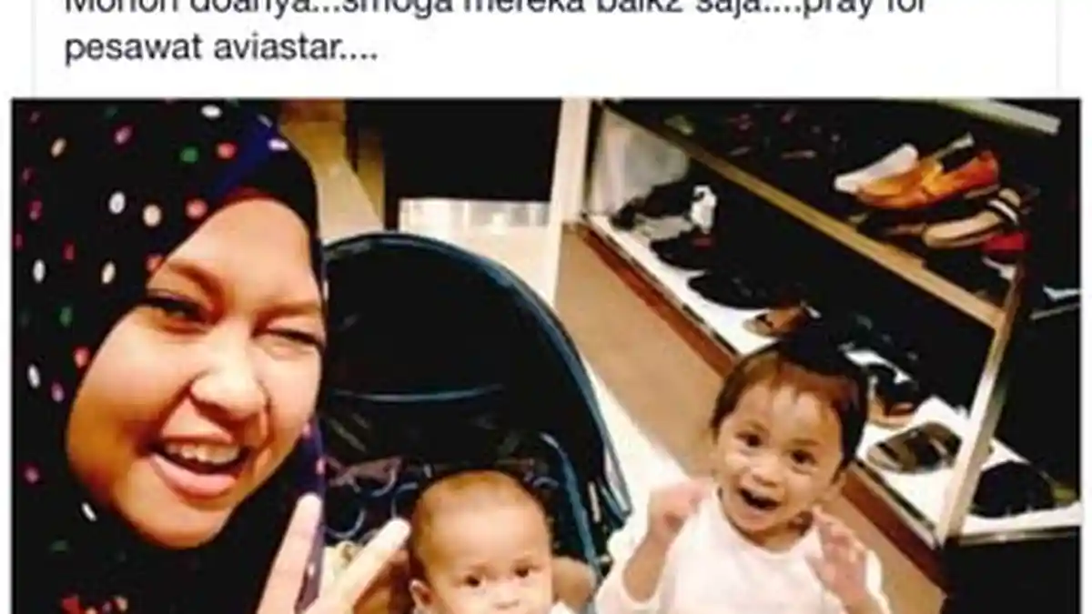 Simpati Mengalir, Ini Foto Penumpang Aviastar yang Hilang dan Dua Anaknya