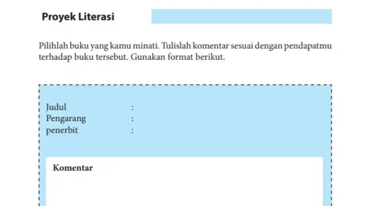 Kunci Jawaban Bahasa Indonesia Kelas 7 Halaman 295: Proyek Literasi