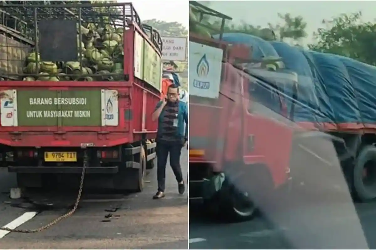 Kecelakaan Maut, Seorang Sopir Tewas, Truk Pengangkut Elpiji Tabrak Truk Tronton