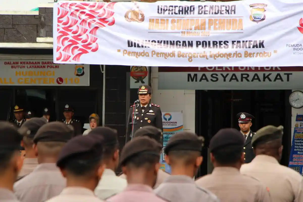 Polres Fakfak Gelar Upacara Sumpah Pemuda ke-97, Teguhkan Semangat Persatuan