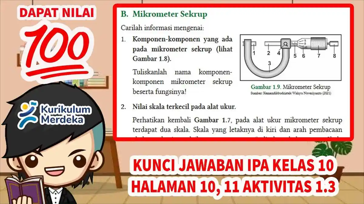 Kunci Jawaban IPA Kelas 10 Halaman 10 - 11: Bagaimanan Cara Menggunakan Mikrometer Sekrup?
