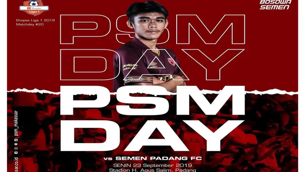 Live Streaming Semen Padang  vs PSM Makassar, Senin 23/9 Jam 15.30 WIB: Ingin Keluar Zona Degradasi