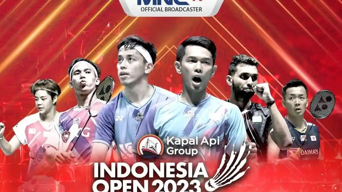 Link TV Online MNCTV Live Streaming Gratis Badminton Indonesia Open 2023 Hari ini, Fajar/Rian Main