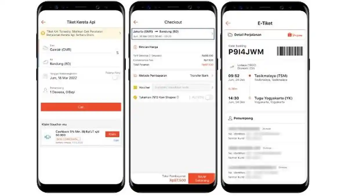 Cara Membeli Tiket Kereta Api di Aplikasi Shopee