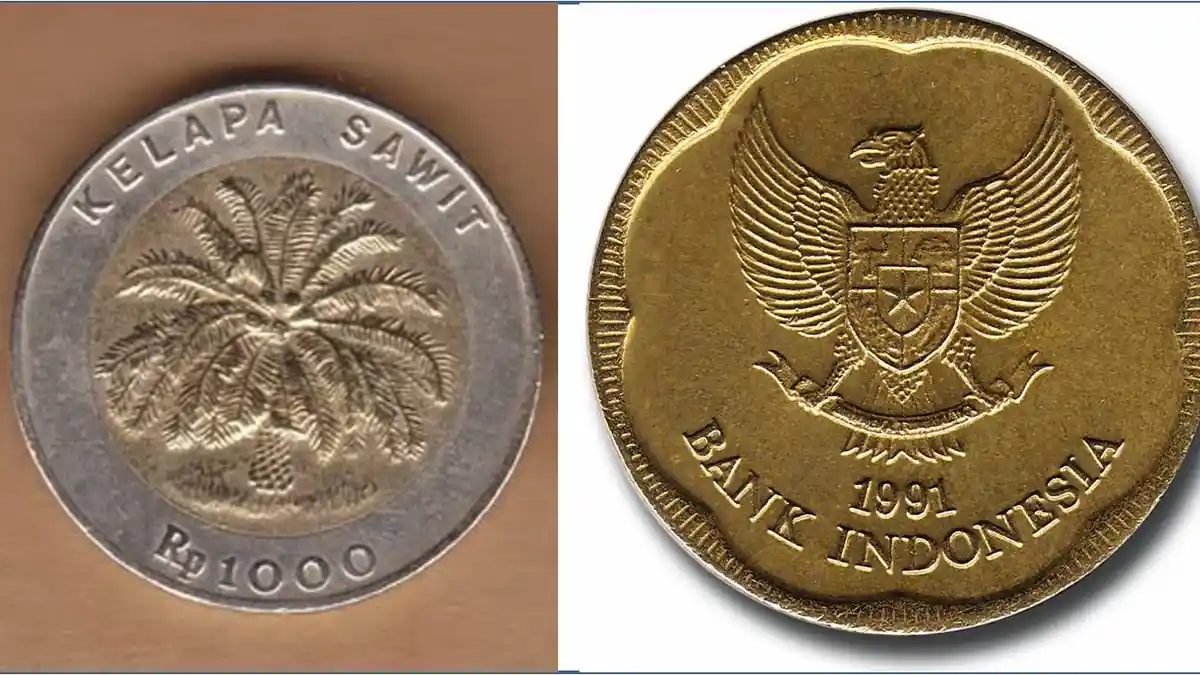 Wow! Koin Seribu Gambar Kelapa Sawit dan Koin 500 Tahun 1991 Dibanderol Mahal!