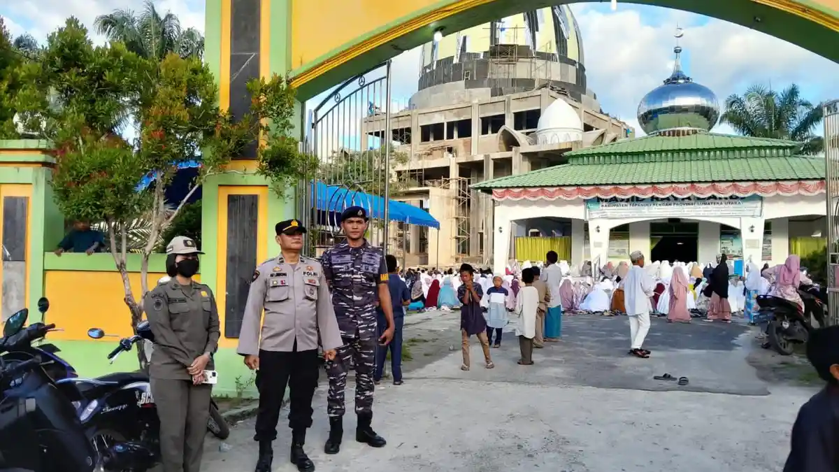 Polres Tapteng PAM Salat Idul Adha 1444 H di Setiap Masjid