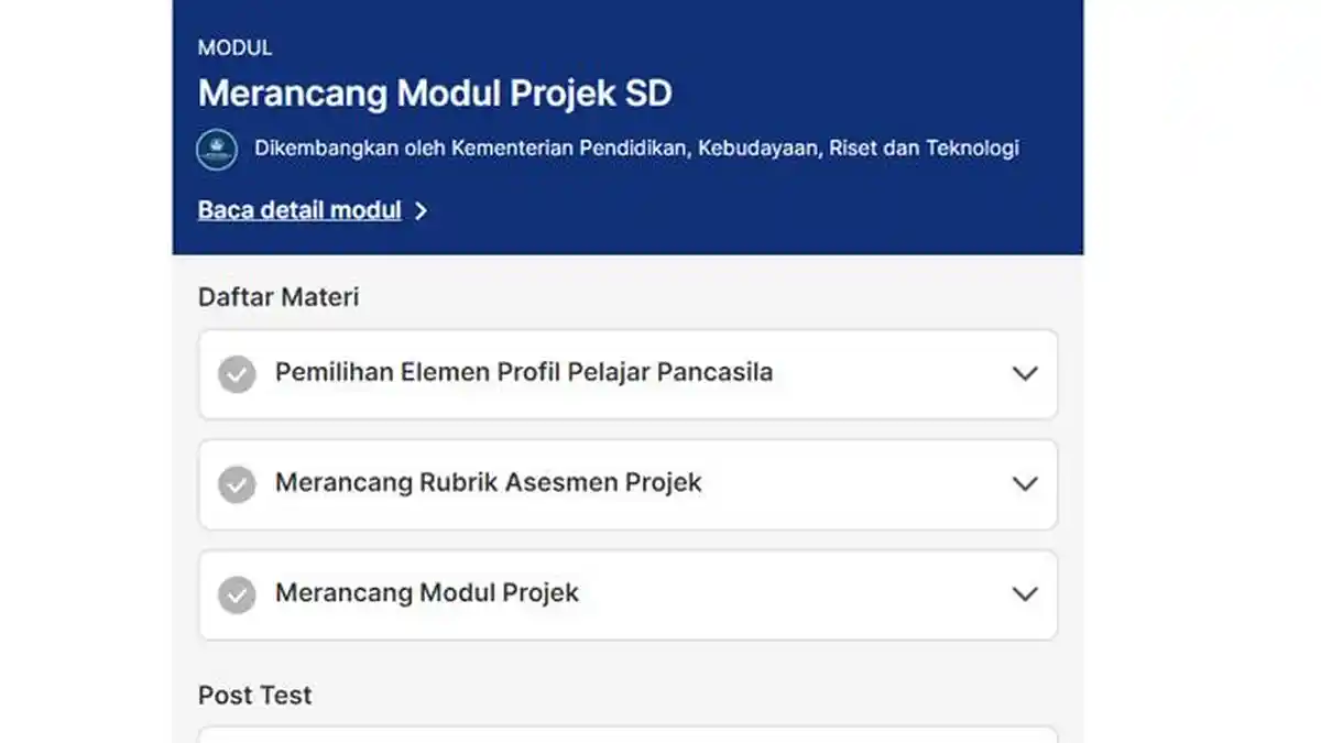 Kunci Jawaban Soal Post Test Modul 4 Projek Penguatan Profil Pelajar Pancasila SD/Paket A PMM!